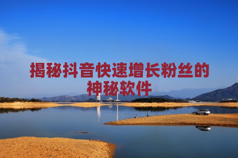 揭秘抖音快速增长粉丝的神秘软件
