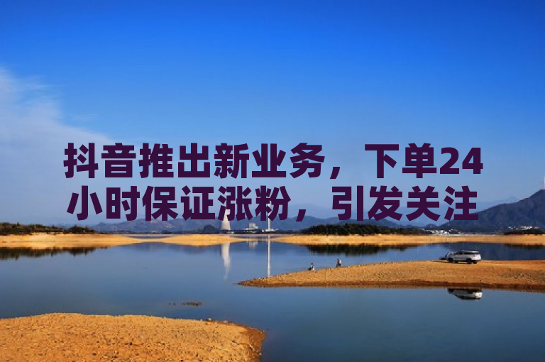 抖音推出新业务，下单24小时保证涨粉，引发关注