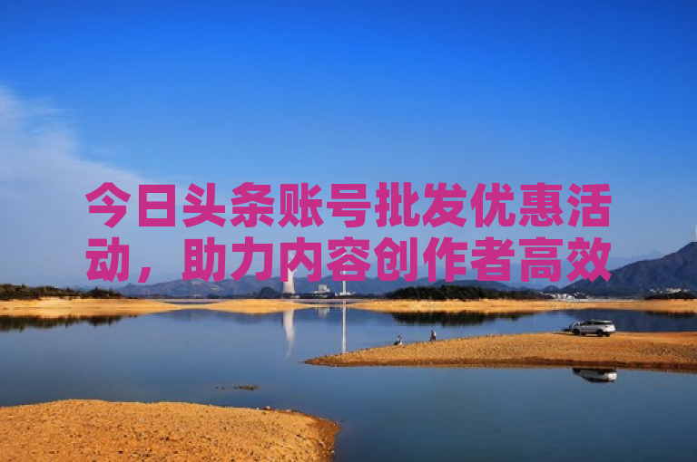 今日头条账号批发优惠活动，助力内容创作者高效发展
