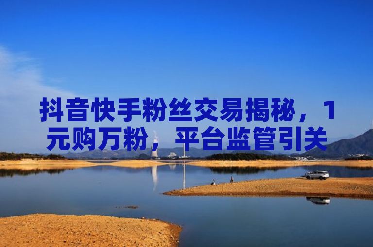 抖音快手粉丝交易揭秘，1元购万粉，平台监管引关注