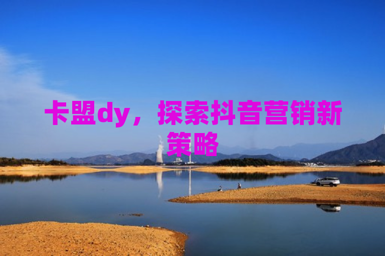 卡盟dy，探索抖音营销新策略