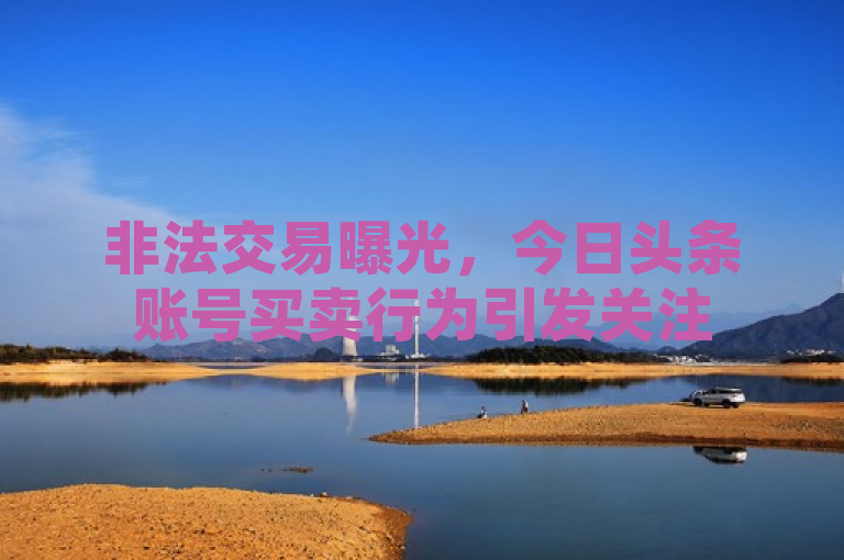 非法交易曝光，今日头条账号买卖行为引发关注