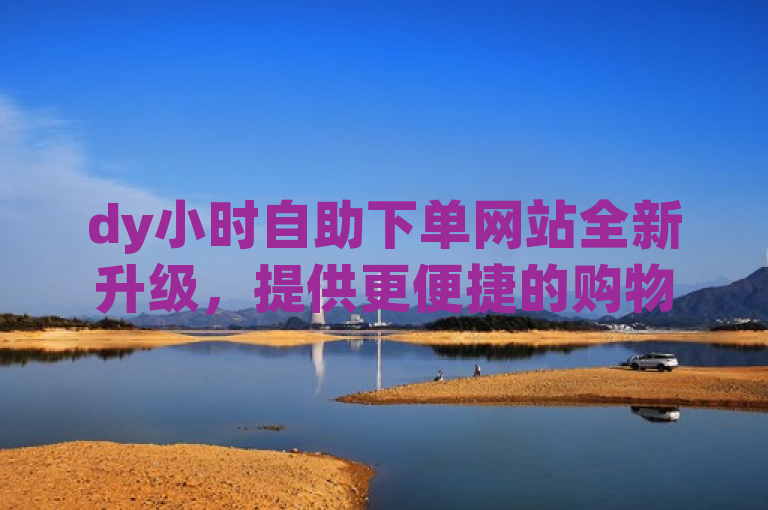 dy小时自助下单网站全新升级，提供更便捷的购物体验！