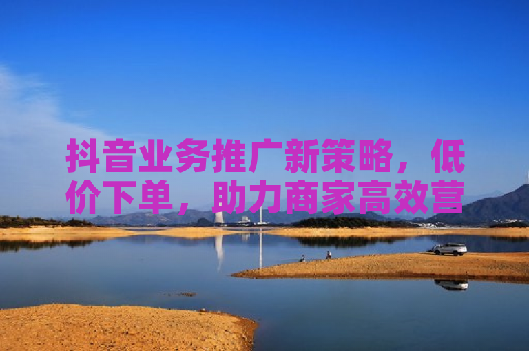抖音业务推广新策略，低价下单，助力商家高效营销