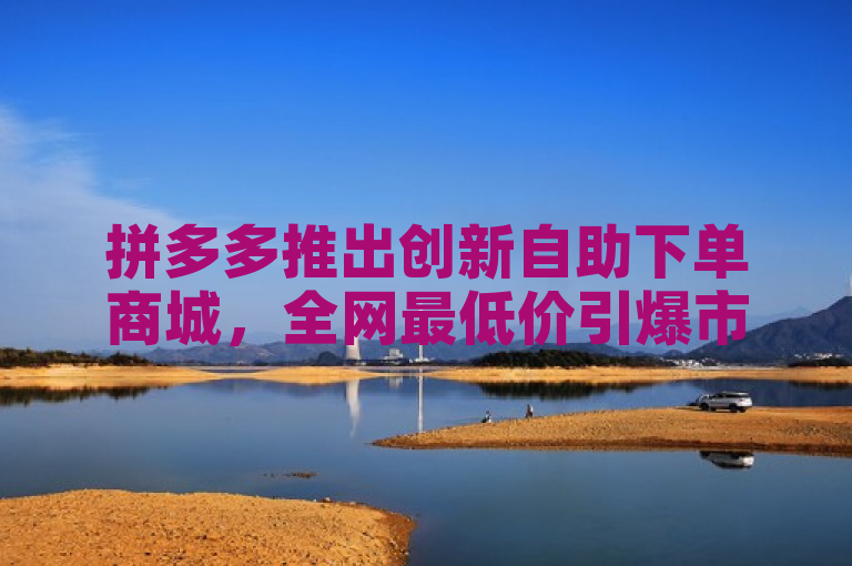 拼多多推出创新自助下单商城，全网最低价引爆市场