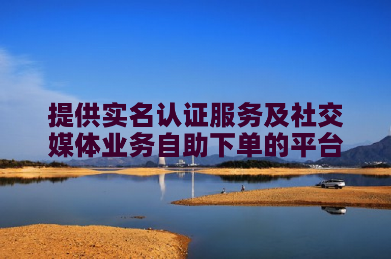 提供实名认证服务及社交媒体业务自助下单的平台。