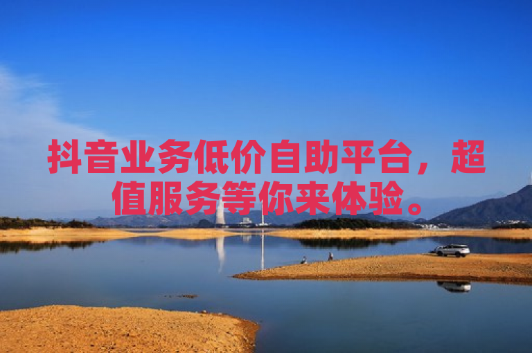 抖音业务低价自助平台，超值服务等你来体验。