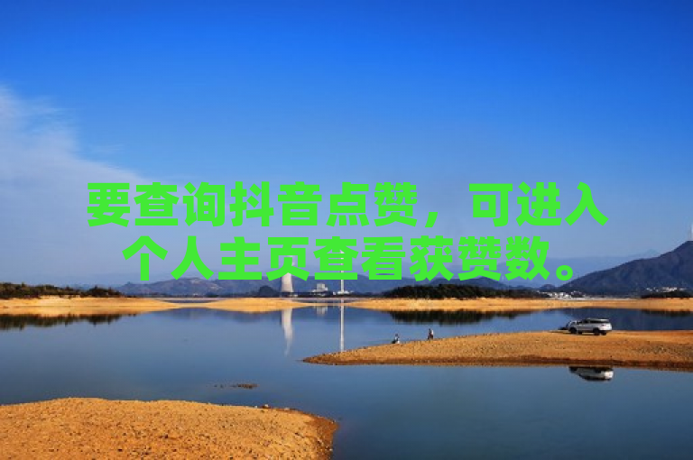 要查询抖音点赞，可进入个人主页查看获赞数。