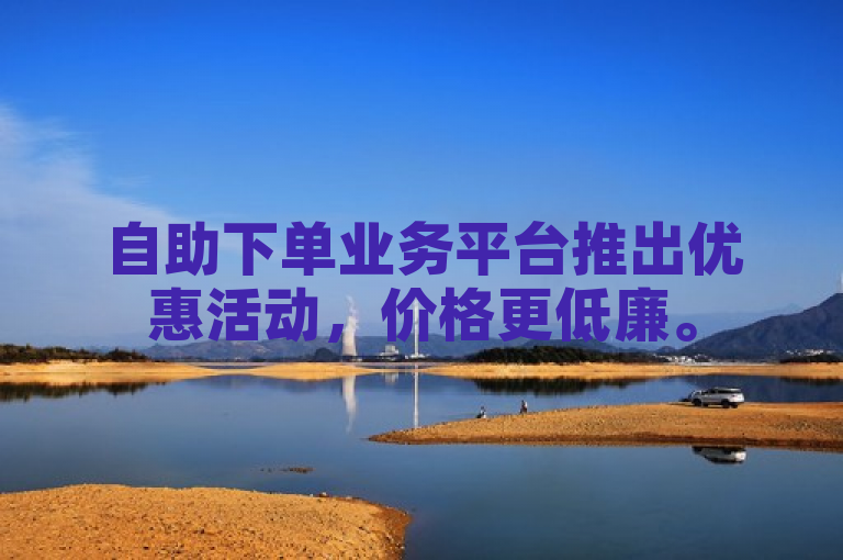 自助下单业务平台推出优惠活动，价格更低廉。