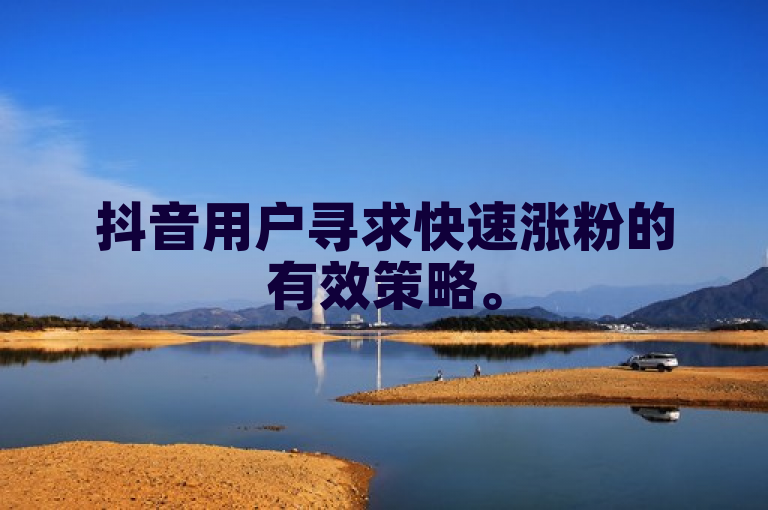 抖音用户寻求快速涨粉的有效策略。