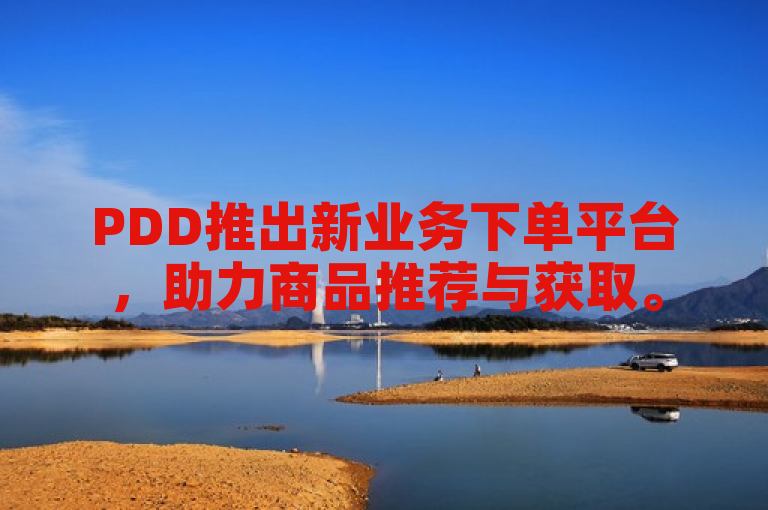PDD推出新业务下单平台，助力商品推荐与获取。