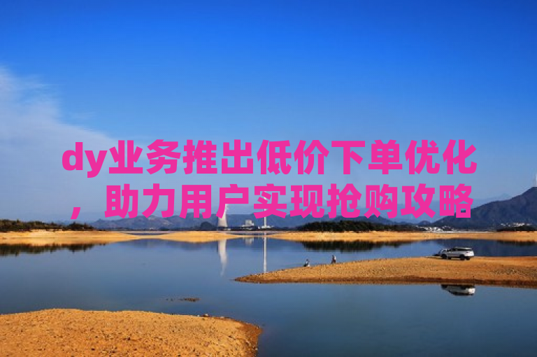dy业务推出低价下单优化，助力用户实现抢购攻略。