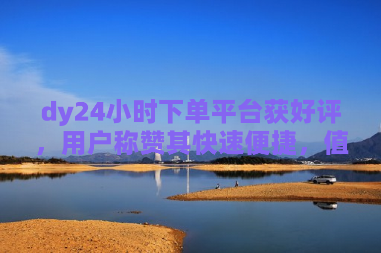 dy24小时下单平台获好评，用户称赞其快速便捷，值得信赖。