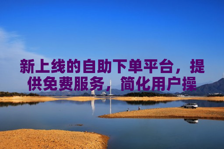 新上线的自助下单平台，提供免费服务，简化用户操作流程。