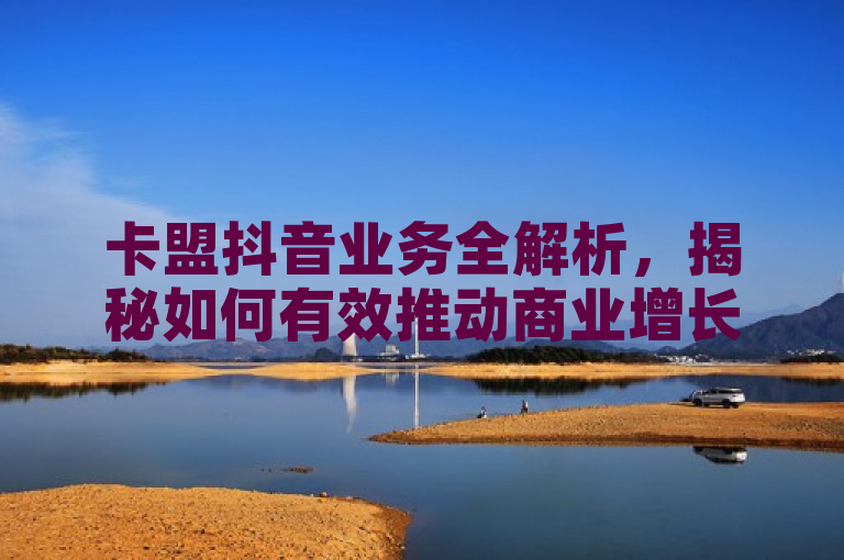 卡盟抖音业务全解析，揭秘如何有效推动商业增长。