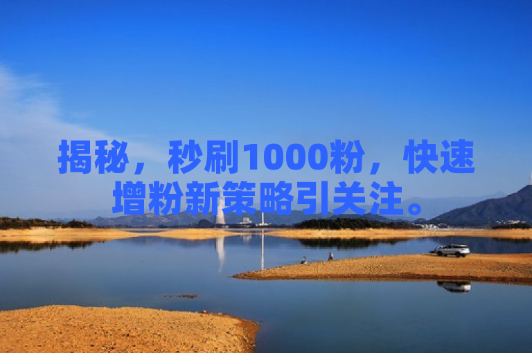 揭秘，秒刷1000粉，快速增粉新策略引关注。