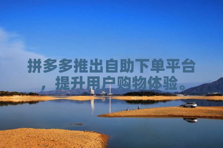 拼多多推出自助下单平台，提升用户购物体验。