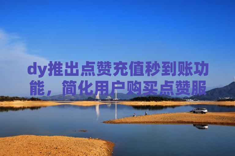 dy推出点赞充值秒到账功能，简化用户购买点赞服务流程。