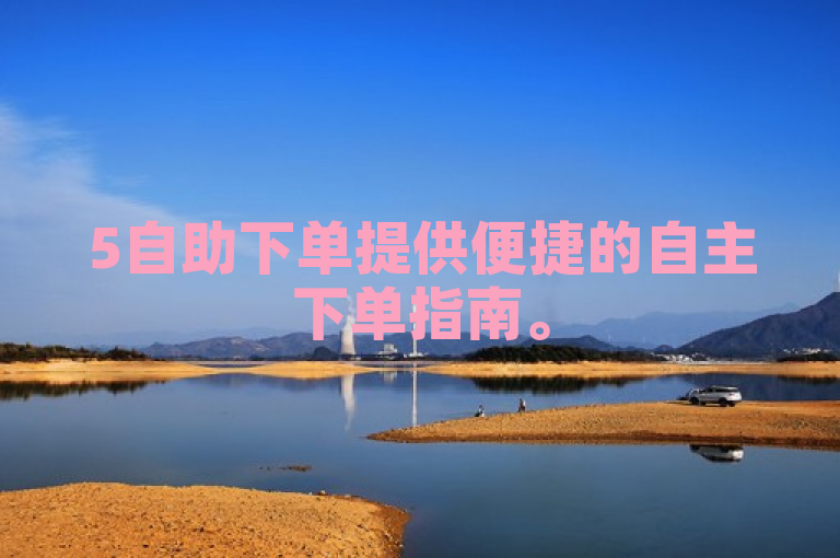 5自助下单提供便捷的自主下单指南。