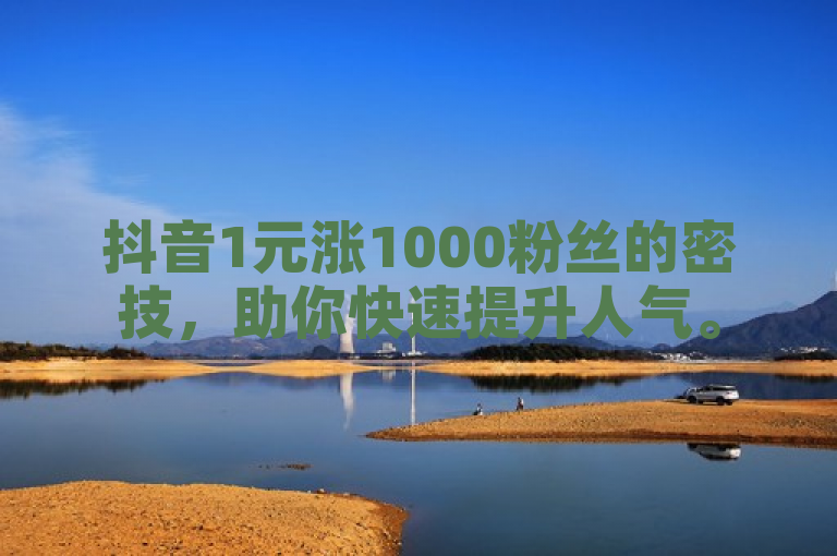 抖音1元涨1000粉丝的密技，助你快速提升人气。