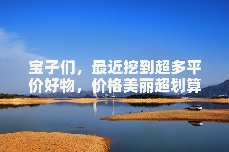 宝子们，最近挖到超多平价好物，价格美丽超划算，爱了！