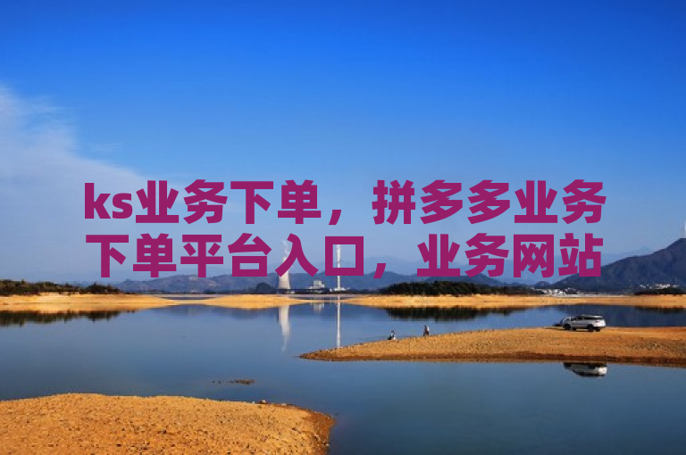 ks业务下单，拼多多业务下单平台入口，业务网站自助购买。
