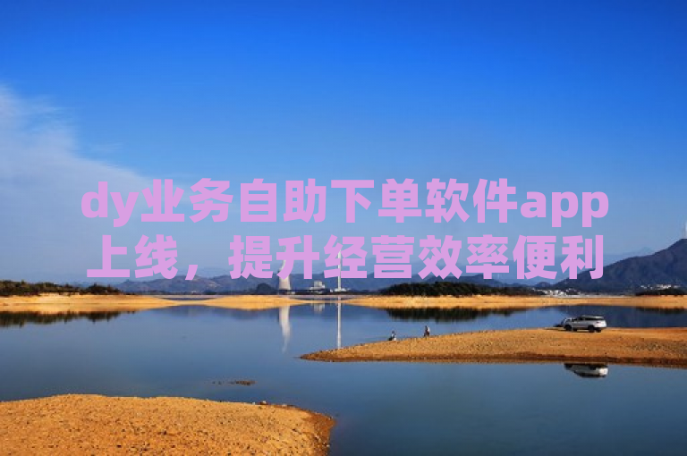 dy业务自助下单软件app上线，提升经营效率便利度，助企业轻松快捷下单。