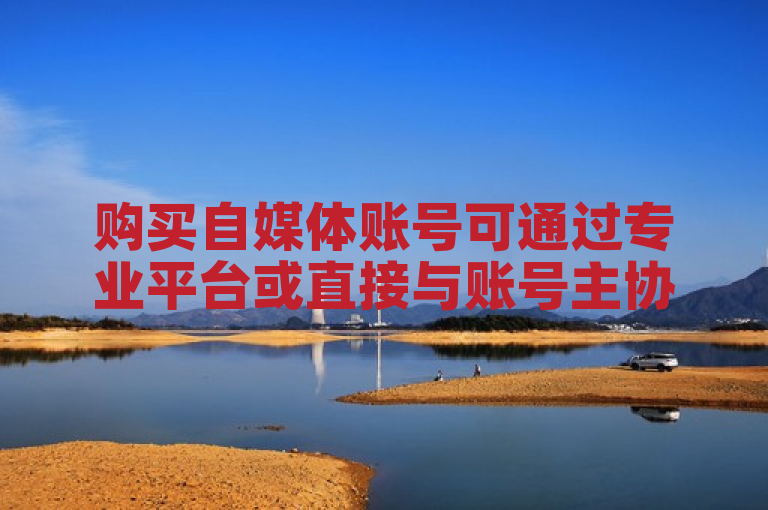 购买自媒体账号可通过专业平台或直接与账号主协商交易。