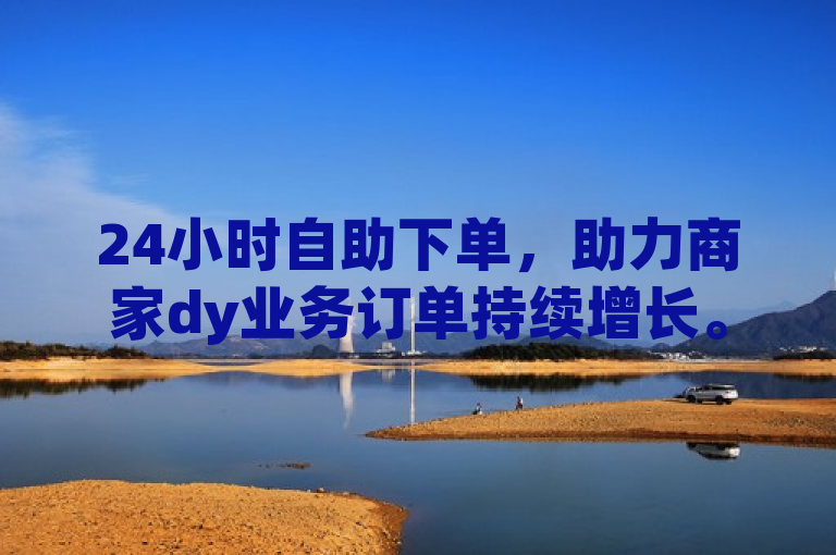 24小时自助下单，助力商家dy业务订单持续增长。