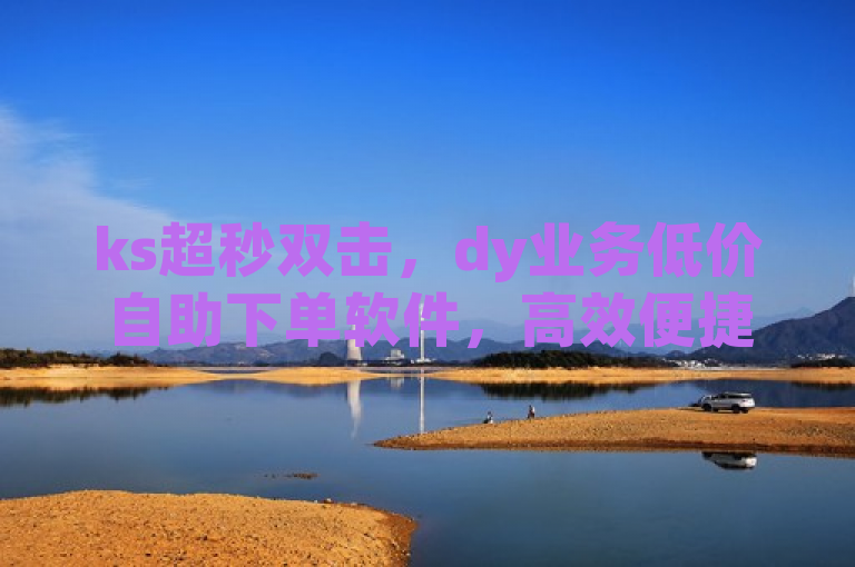 ks超秒双击，dy业务低价自助下单软件，高效便捷。