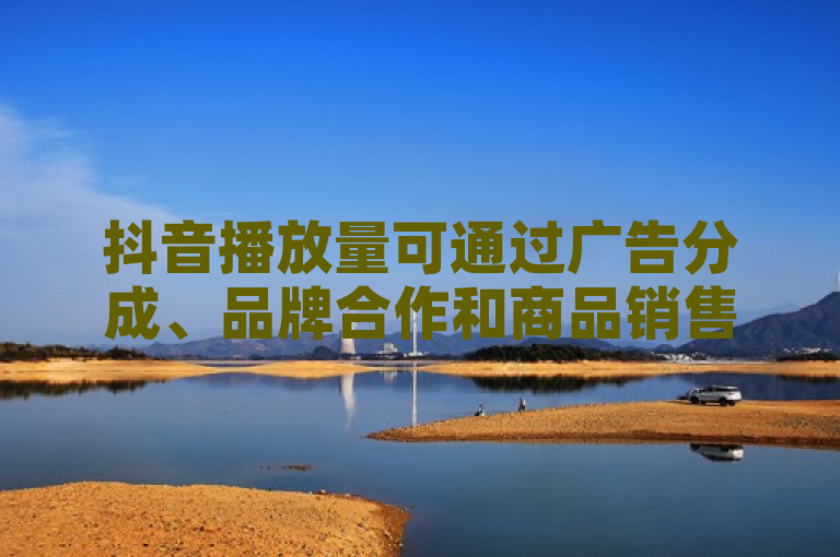 抖音播放量可通过广告分成、品牌合作和商品销售等方式实现收益。