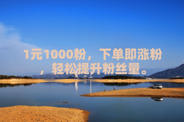 1元1000粉，下单即涨粉，轻松提升粉丝量。