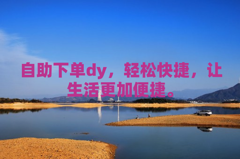 自助下单dy，轻松快捷，让生活更加便捷。