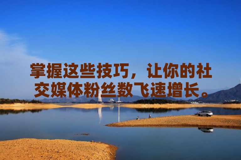 掌握这些技巧，让你的社交媒体粉丝数飞速增长。