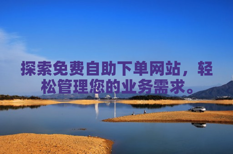 探索免费自助下单网站，轻松管理您的业务需求。
