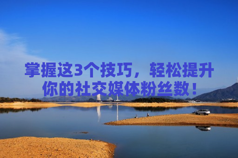 掌握这3个技巧，轻松提升你的社交媒体粉丝数！