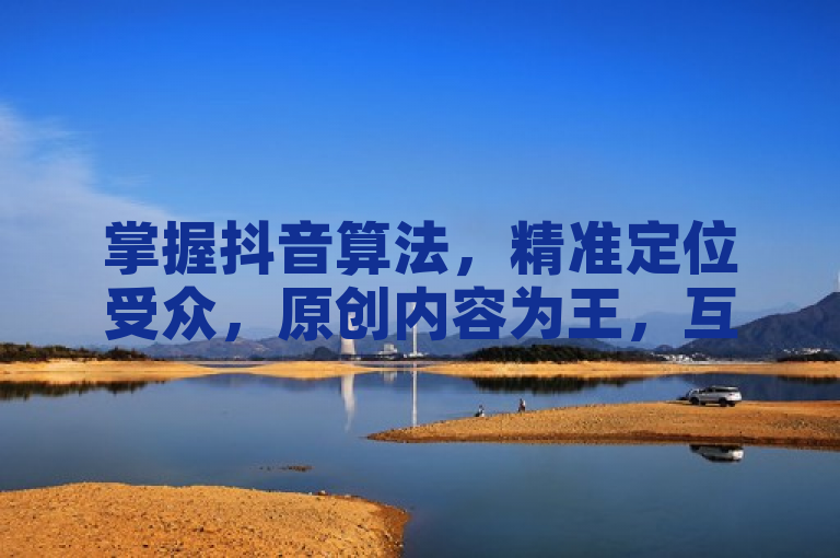 掌握抖音算法，精准定位受众，原创内容为王，互动提升流量！