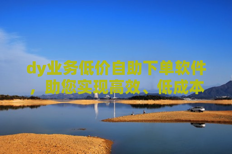 dy业务低价自助下单软件，助您实现高效、低成本的运营目标。