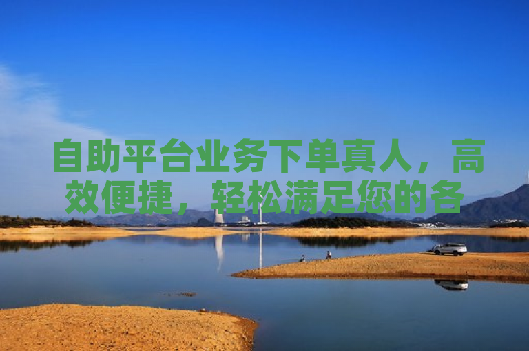 自助平台业务下单真人，高效便捷，轻松满足您的各种需求。