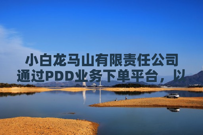 小白龙马山有限责任公司通过PDD业务下单平台，以0.01元购买快手买热度服务。