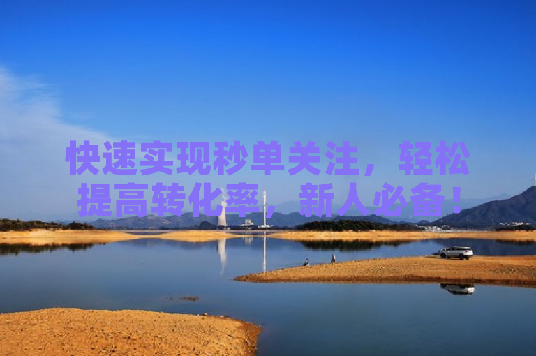 快速实现秒单关注，轻松提高转化率，新人必备！