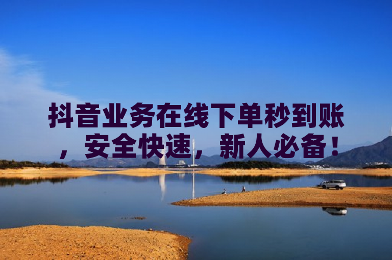 抖音业务在线下单秒到账，安全快速，新人必备！
