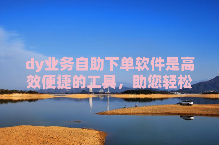 dy业务自助下单软件是高效便捷的工具，助您轻松提升业务效率。