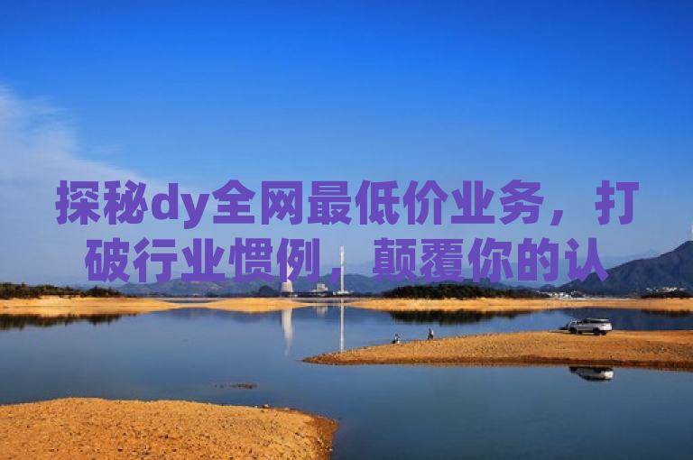 探秘dy全网最低价业务，打破行业惯例，颠覆你的认知！