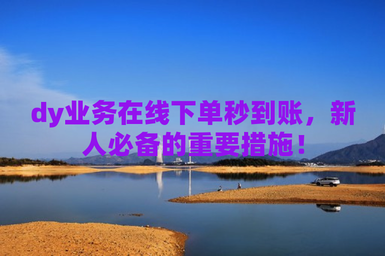 dy业务在线下单秒到账，新人必备的重要措施！