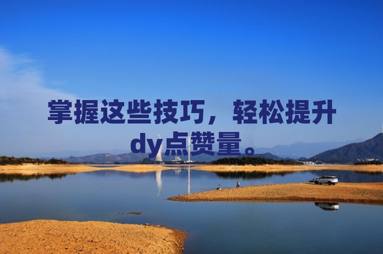 掌握这些技巧，轻松提升dy点赞量。